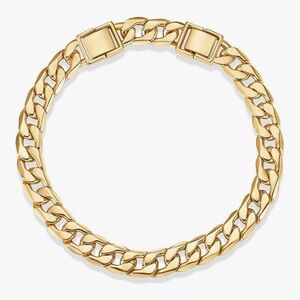NEW 14K Gold Plated Chunky Curb Chain Anklet